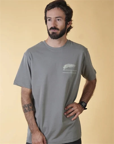 Elsk - Stærk Vind Mens Brushed T-shirt - Castor Grey